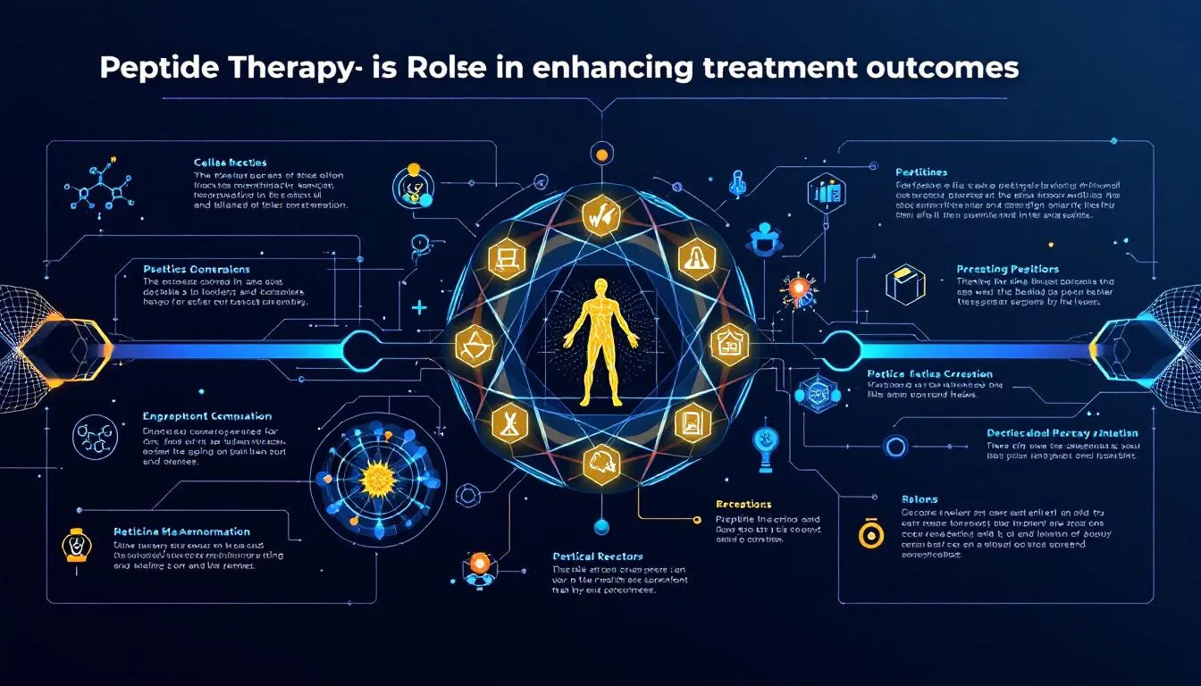 Illustration of peptide therapy enhancing treatment outcomes.